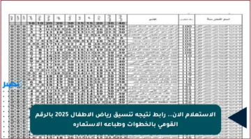 الاستعلام الآن.. رابط نتيجة تنسيق رياض الأطفال 2025 بالرقم القومي بالخطوات وطباعة الاستمارة